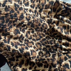 Strapless cheetah full length maxi dress